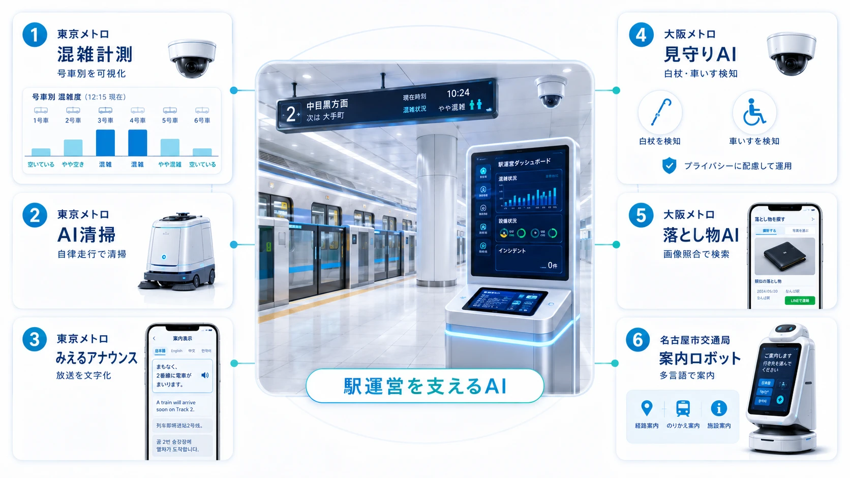 【地下鉄】駅のAI活用事例