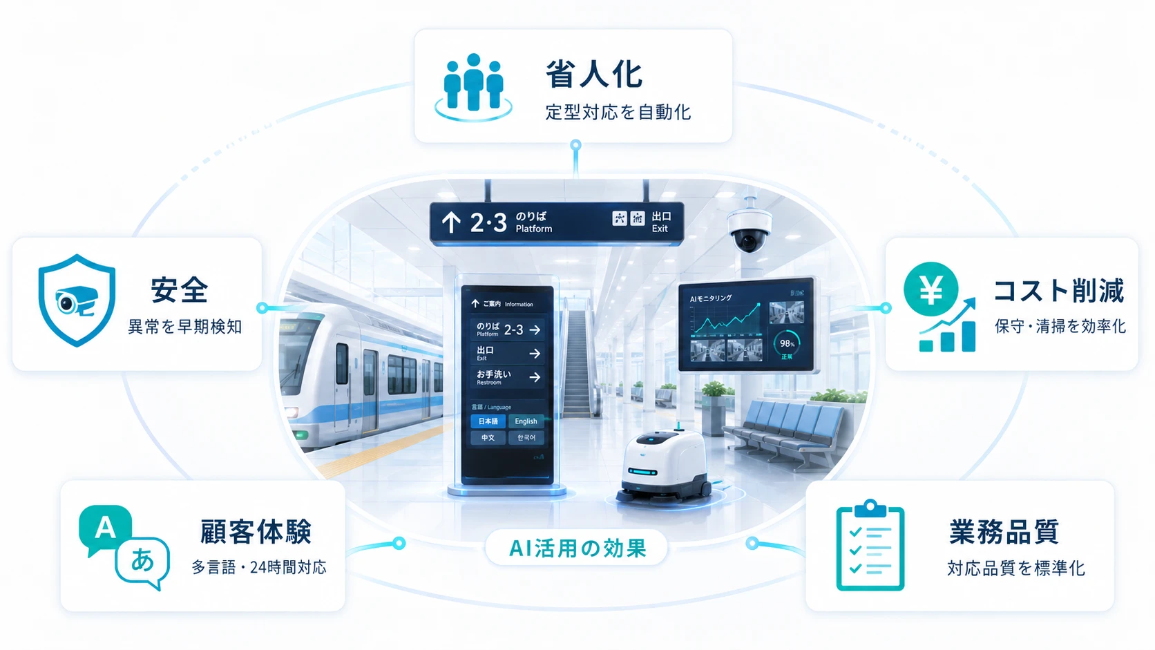 駅AI活用で得られる効果の全体像