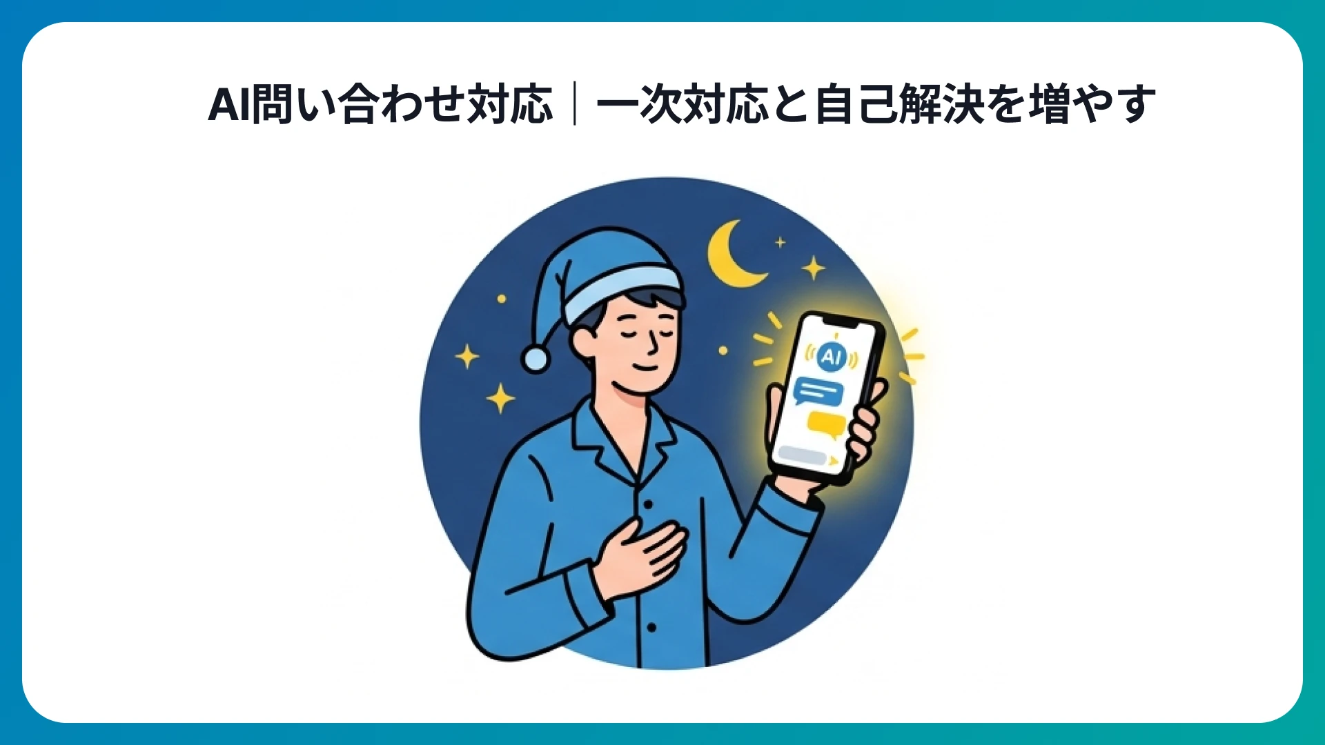 AI問い合わせ対応|一次対応と自己解決を増やす