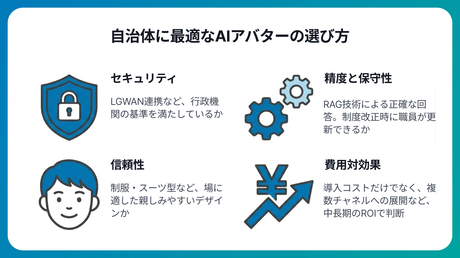 自治体（役所）に適したAIアバターの選び方