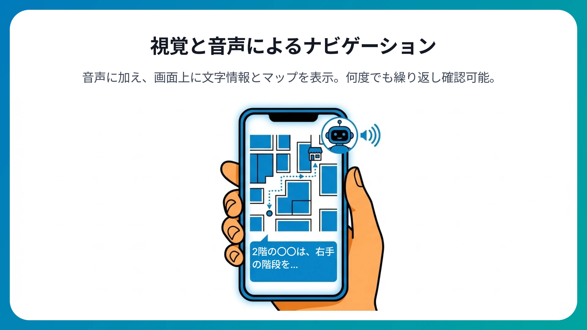 視覚的なナビゲーションで移動ストレスを解消