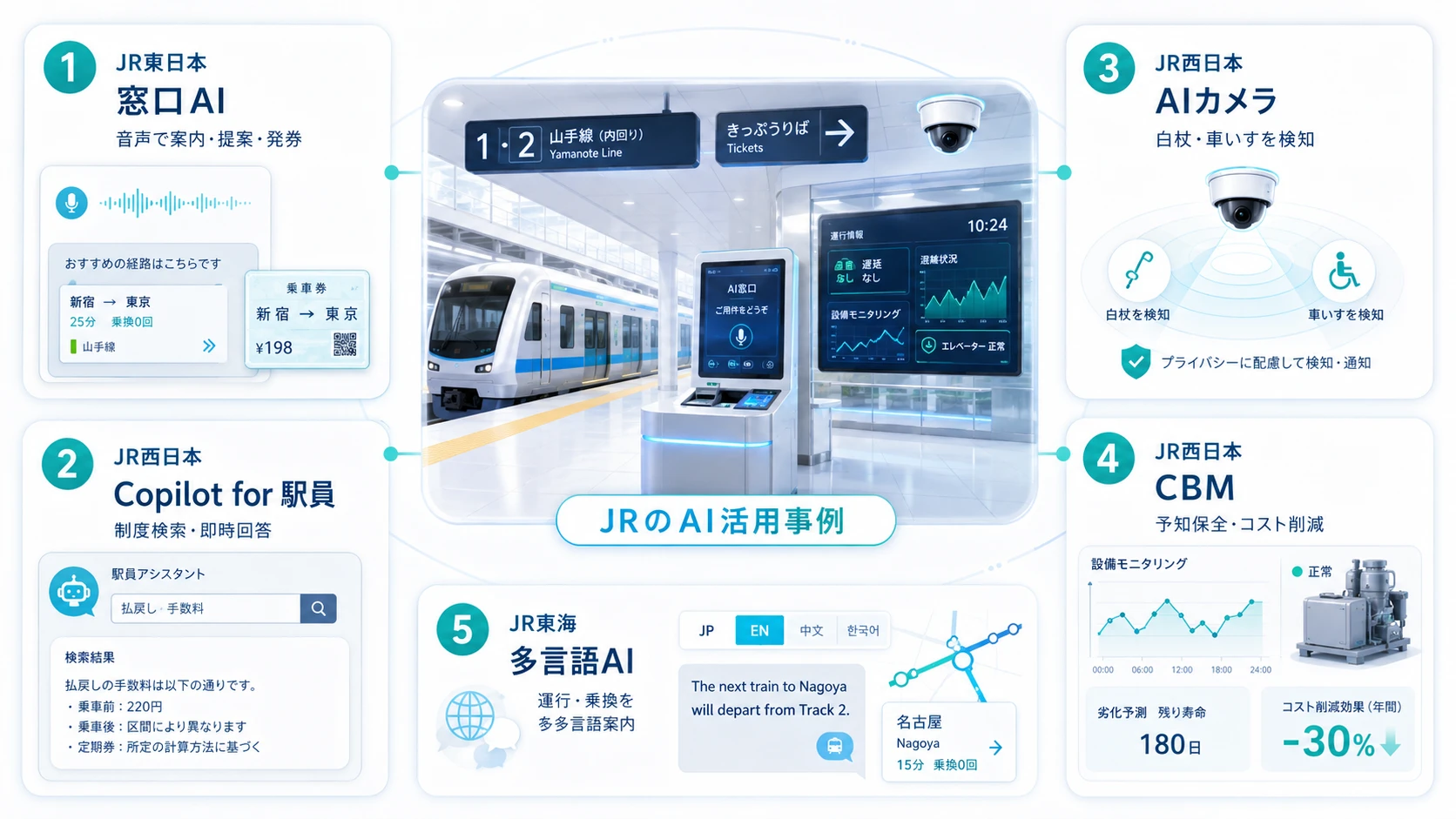 【JR】駅のAI活用事例